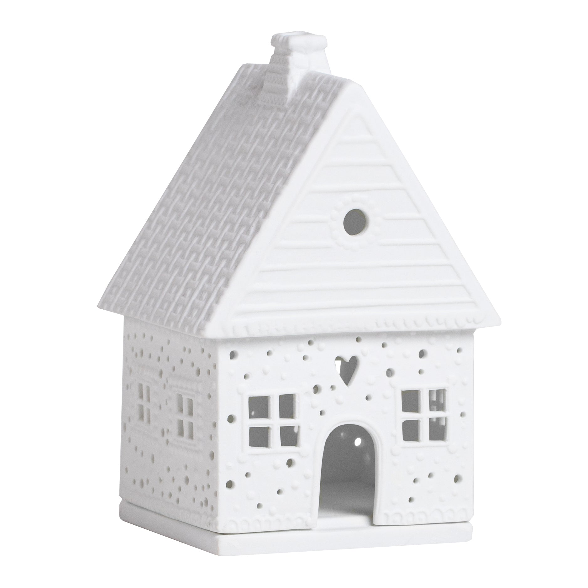 RÄDER Light House "Gingerbread House Snowball" white porcelain