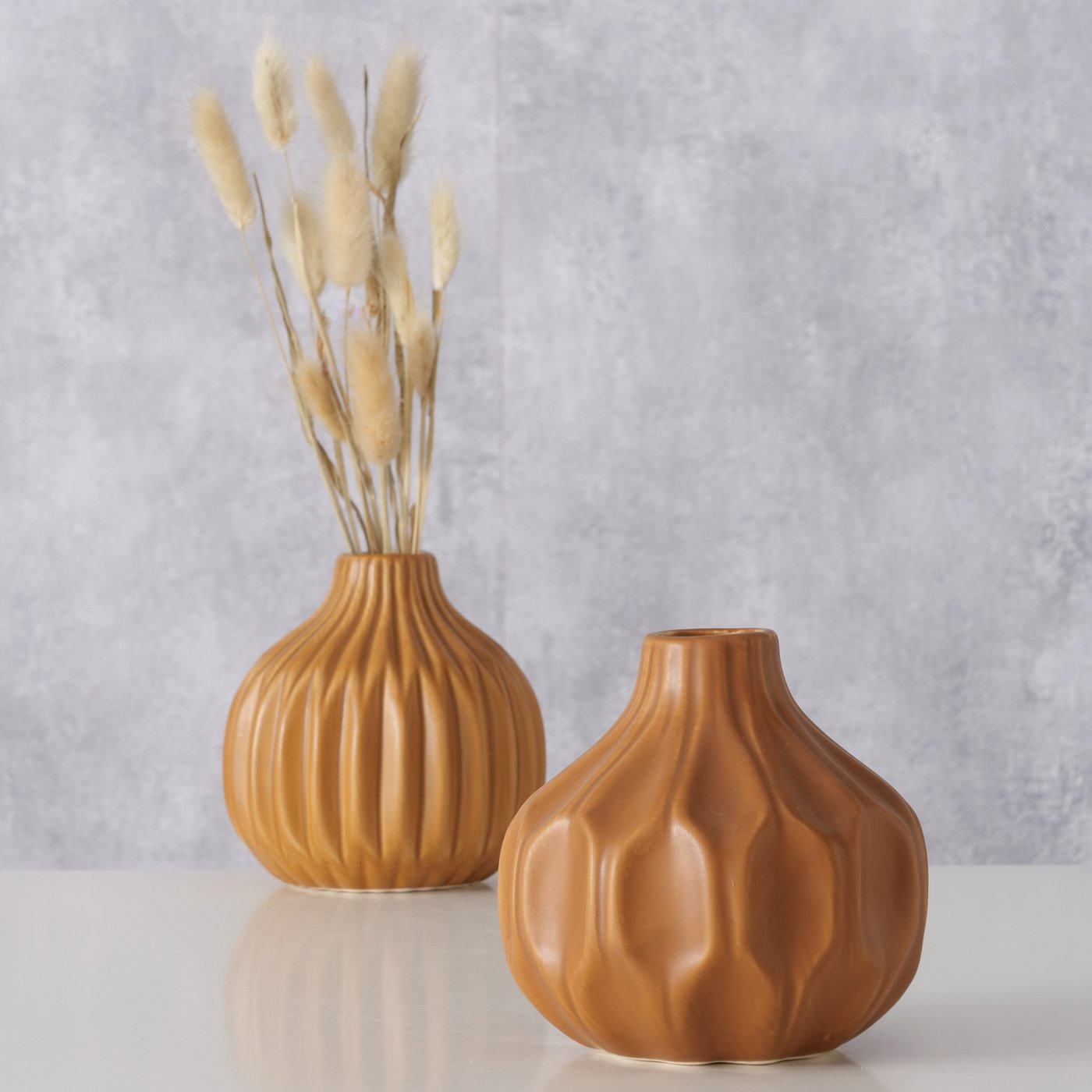 Vase Lenja - 2er Set braun