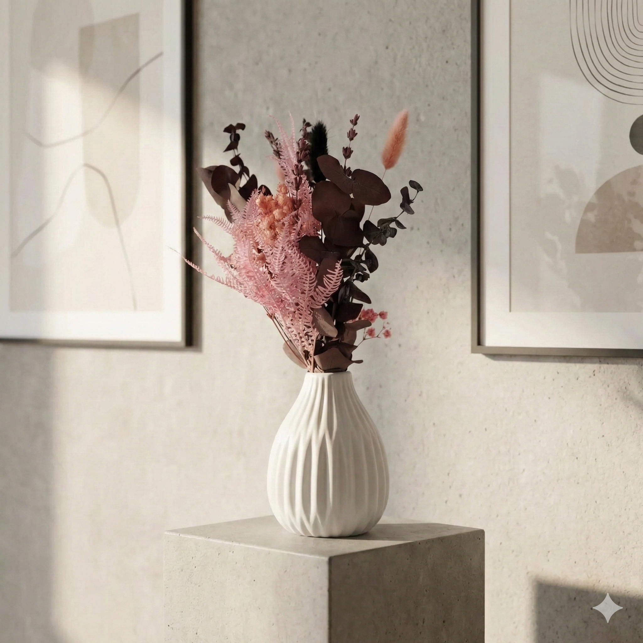 Mini Trockenblumenstrauß "Tischzauber" inkl. Vase