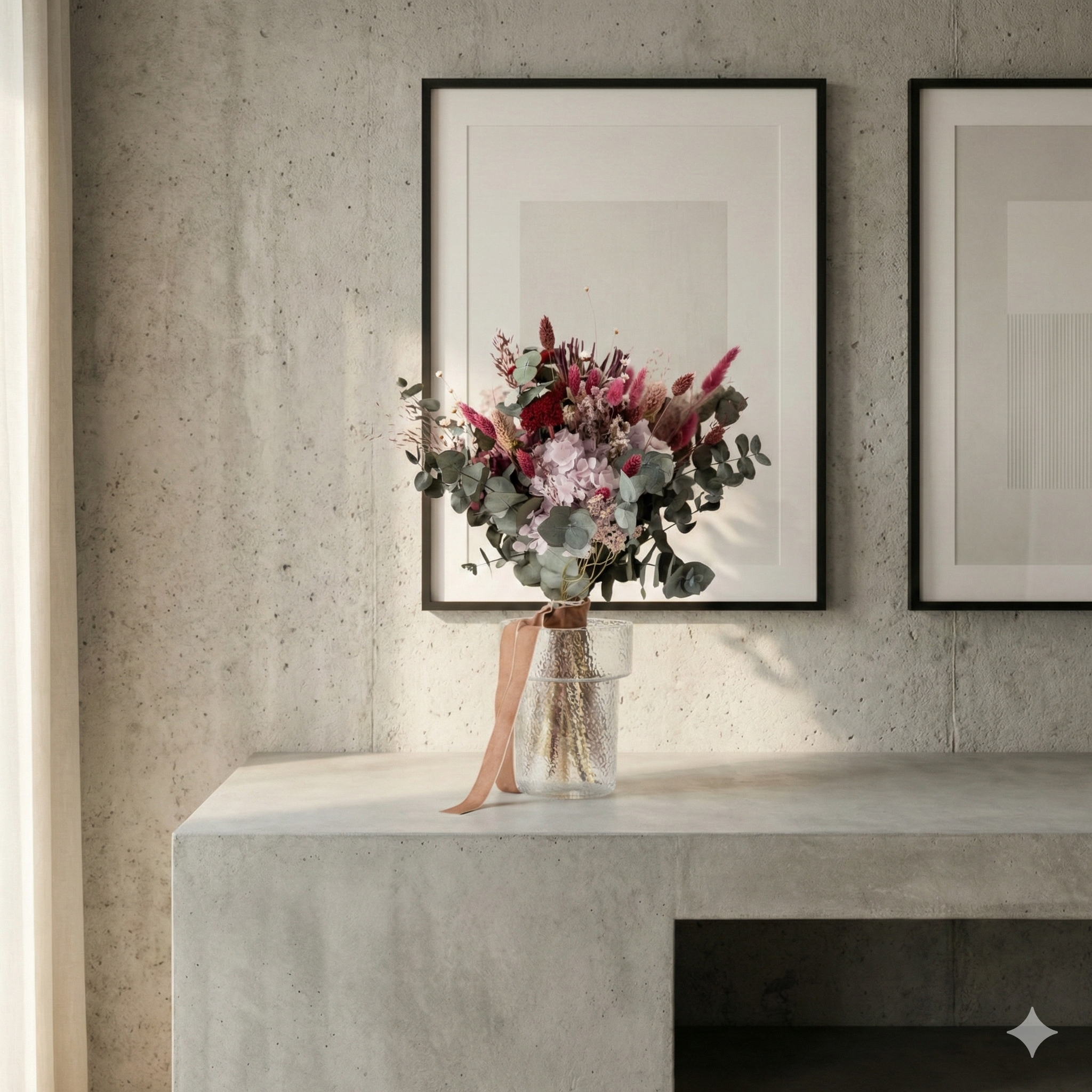 Berry Love: Brautstrauß Trockenblumen in beerigen Tönen