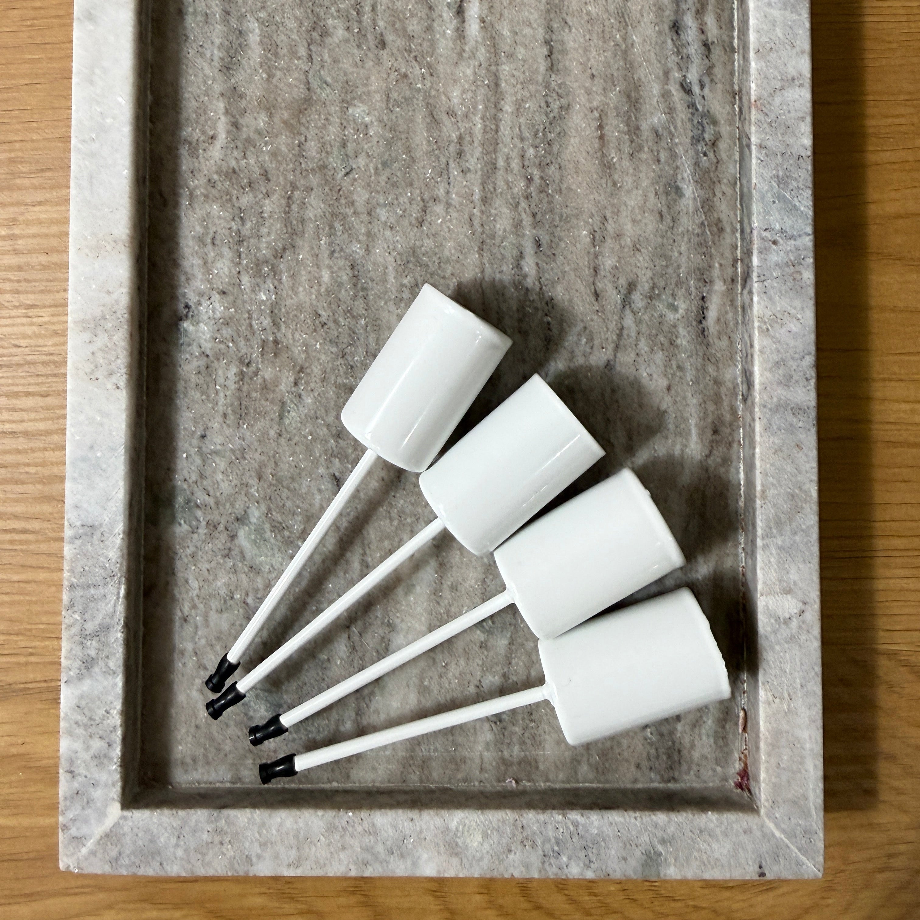 Kerzenhalter Adventskranz mit Dorn für Stabkerzen 2,2 cm - weiß