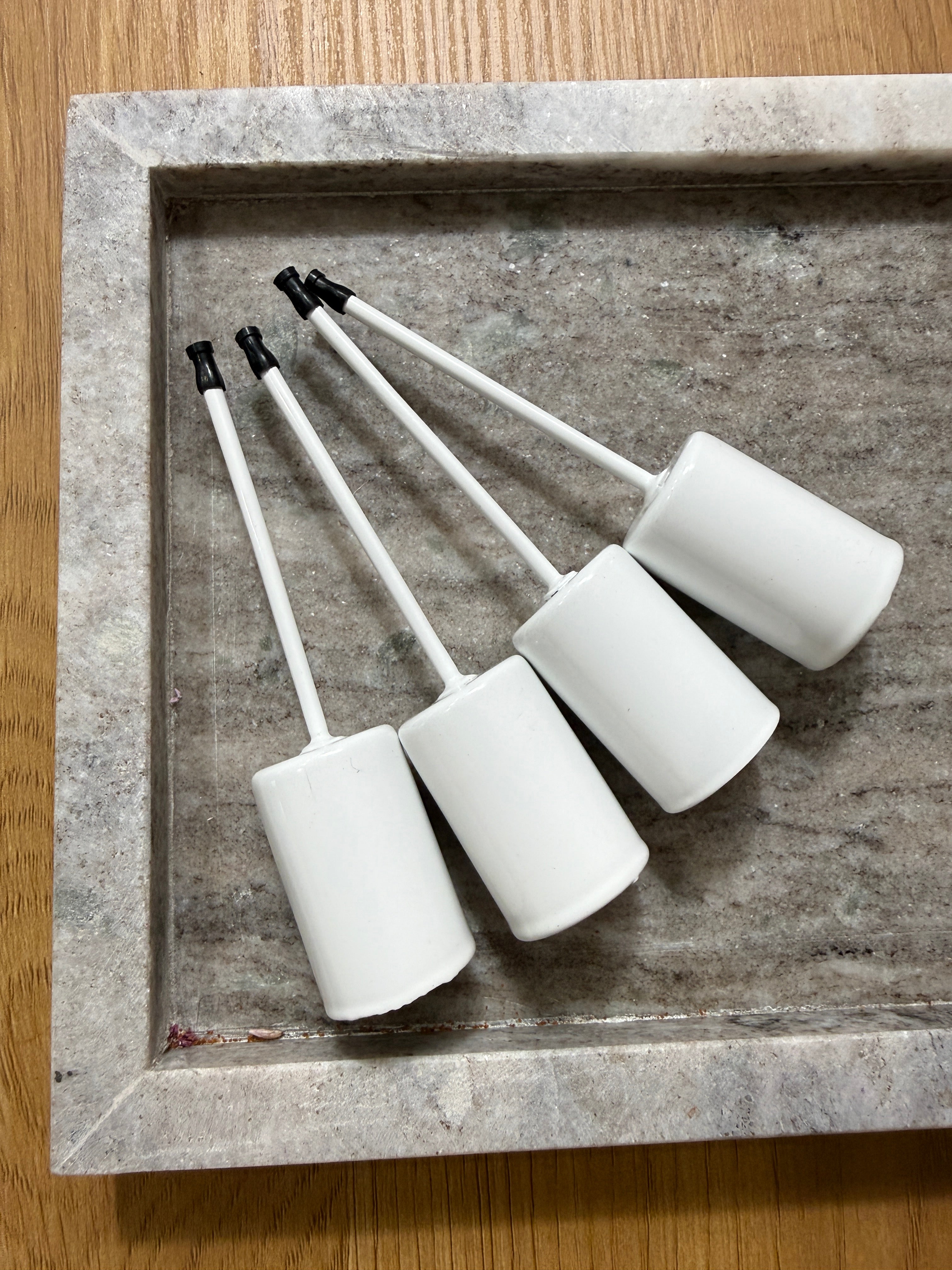 Kerzenhalter Adventskranz mit Dorn für Stabkerzen 2,2 cm - weiß