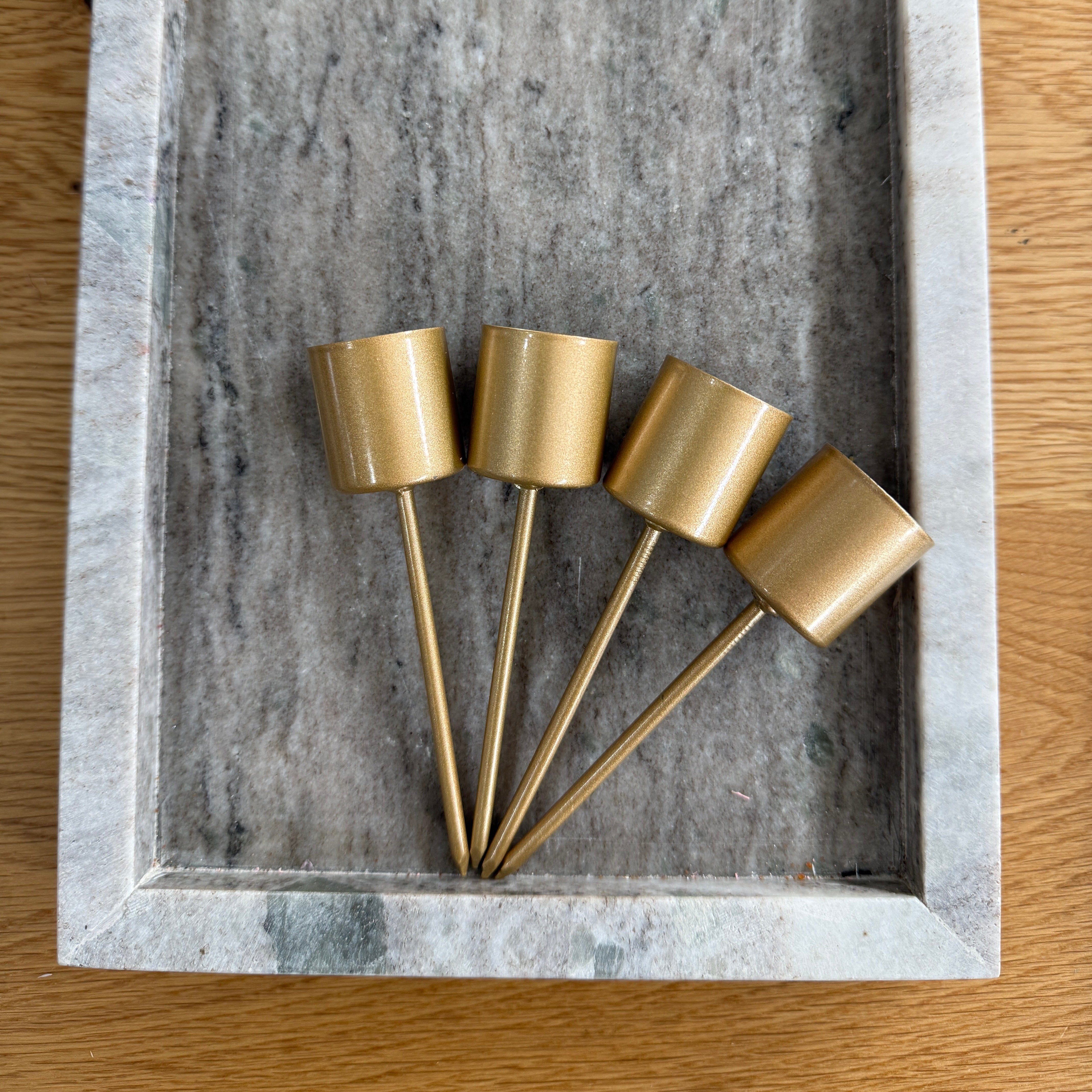 Kerzenhalter Adventskranz mit Dorn für Stabkerzen 2,5 cm - matt