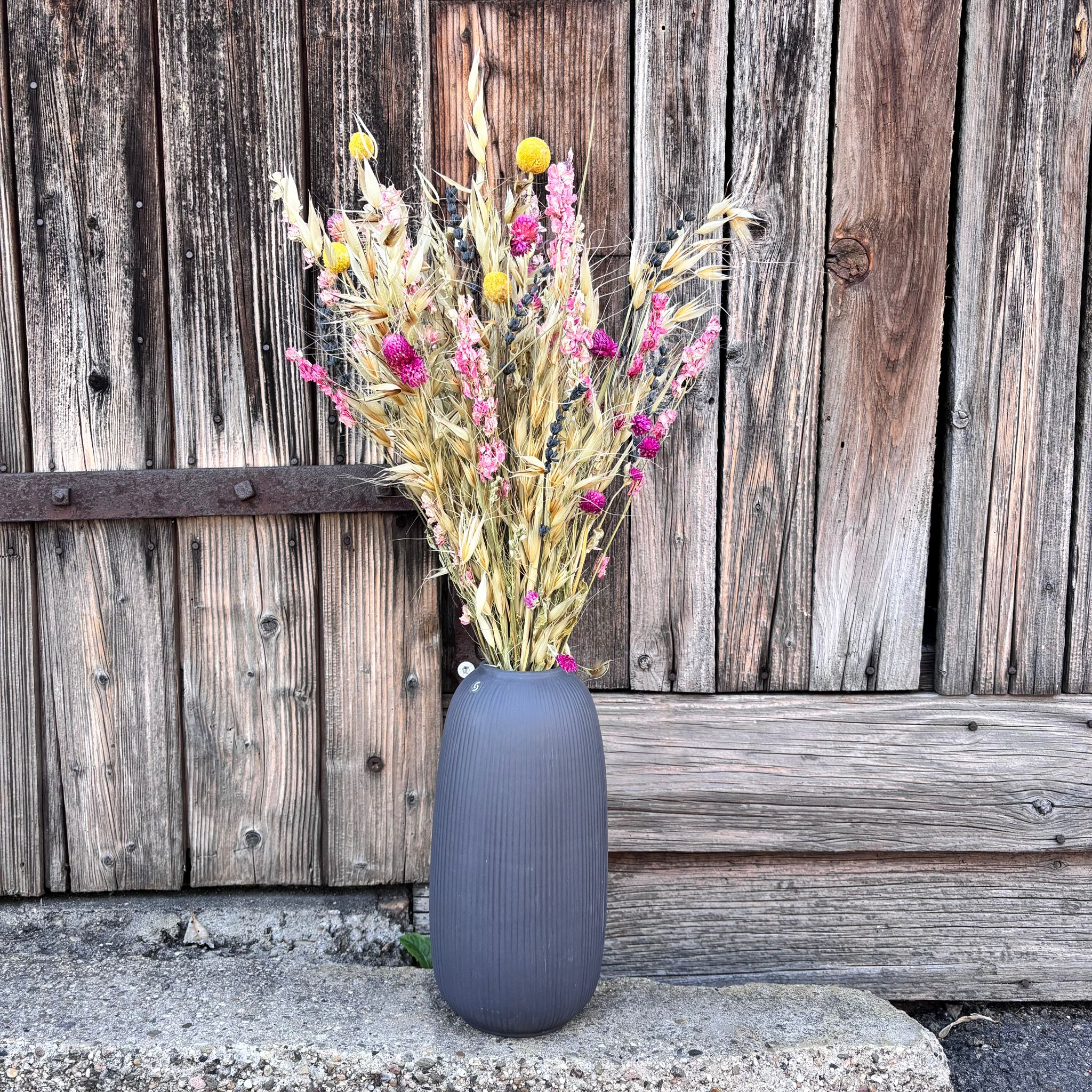 Wiesenglück - Natürlicher Trockenblumenstrauß in beige-rosa