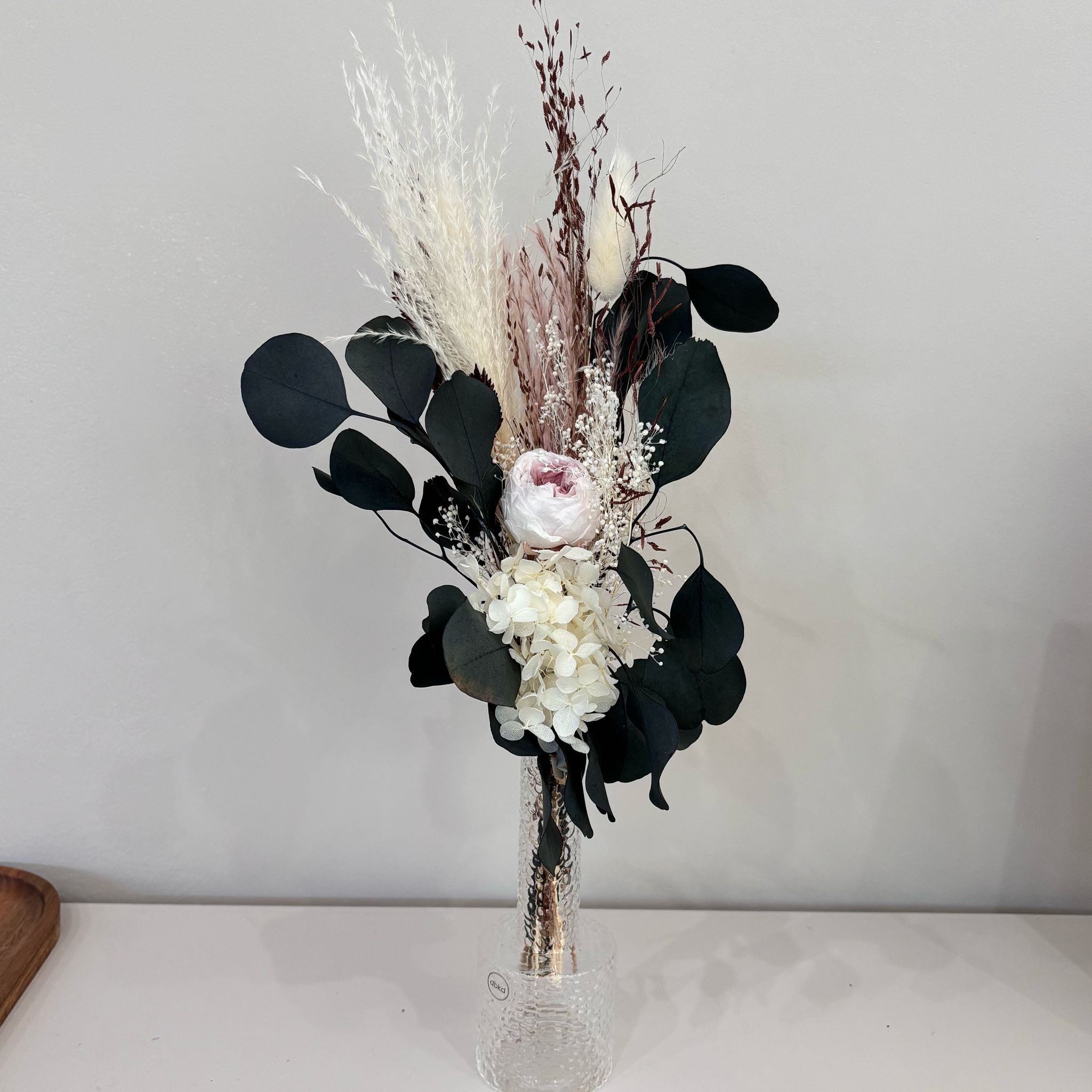 Mini Brautstrauss / Blumenmädchen Eukalyptus Rose - Outlet