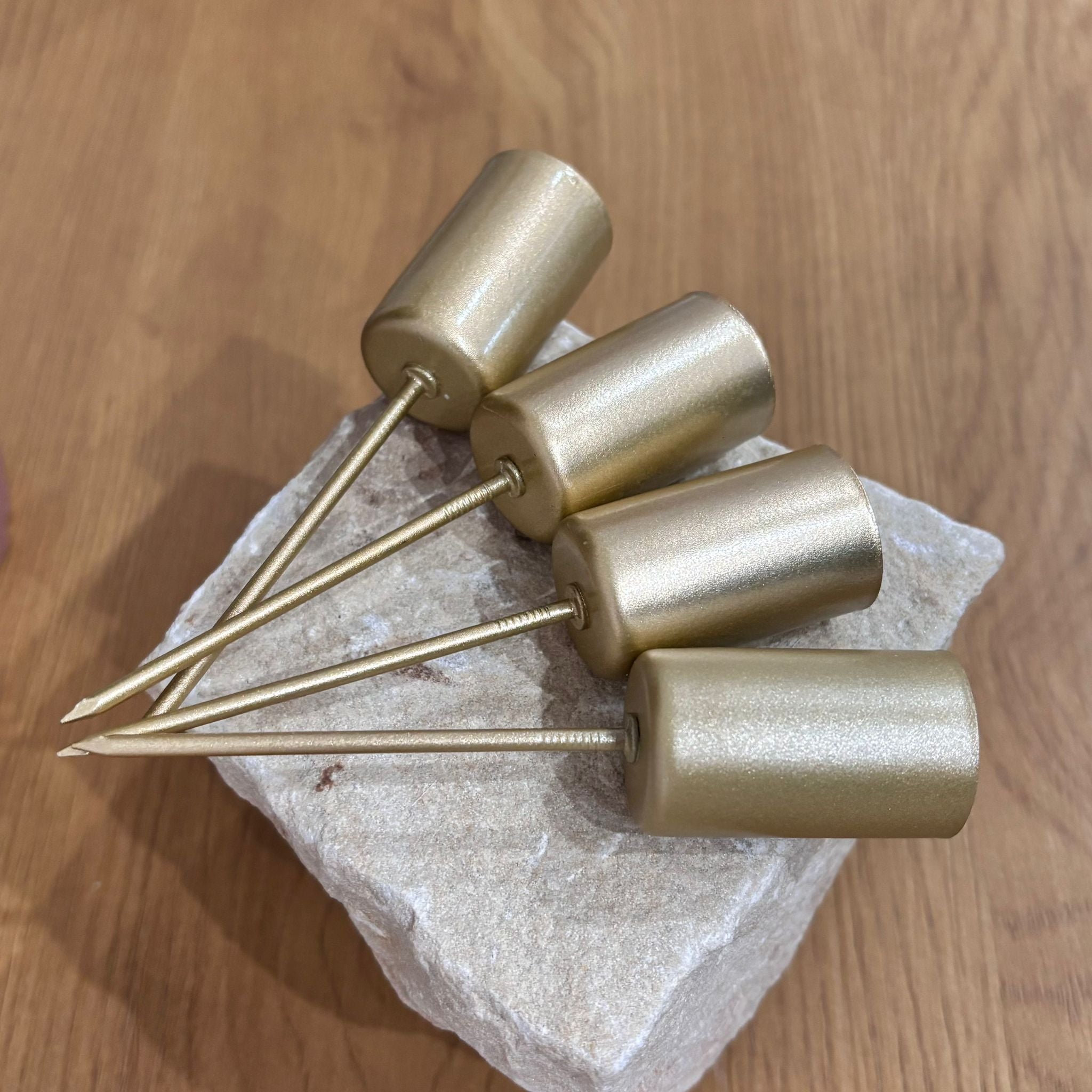 Kerzenhalter Adventskranz mit Dorn für Stabkerzen 2,4 cm - matt