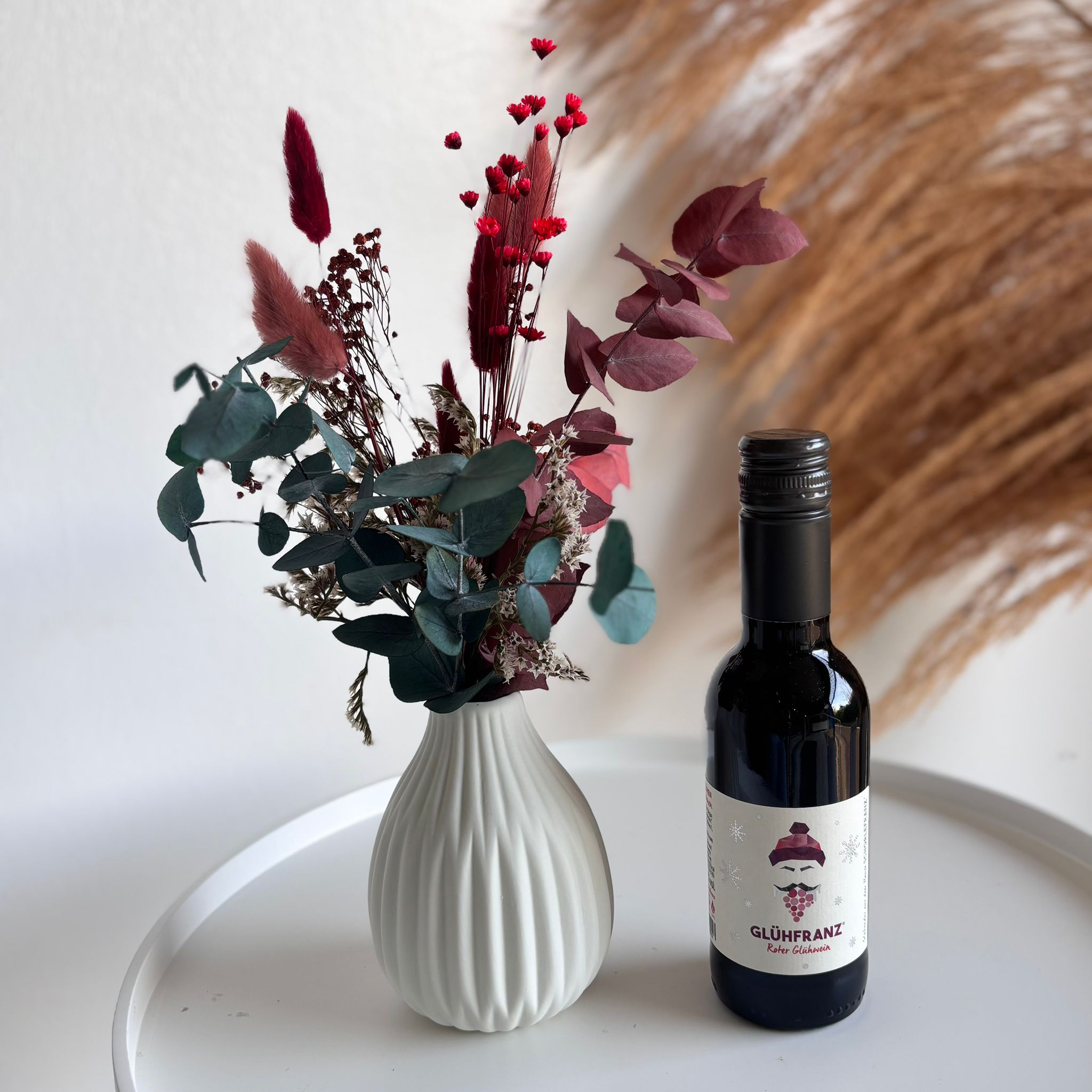 X-Mas Geschenkset Mini Glühwein + Mini Strauß