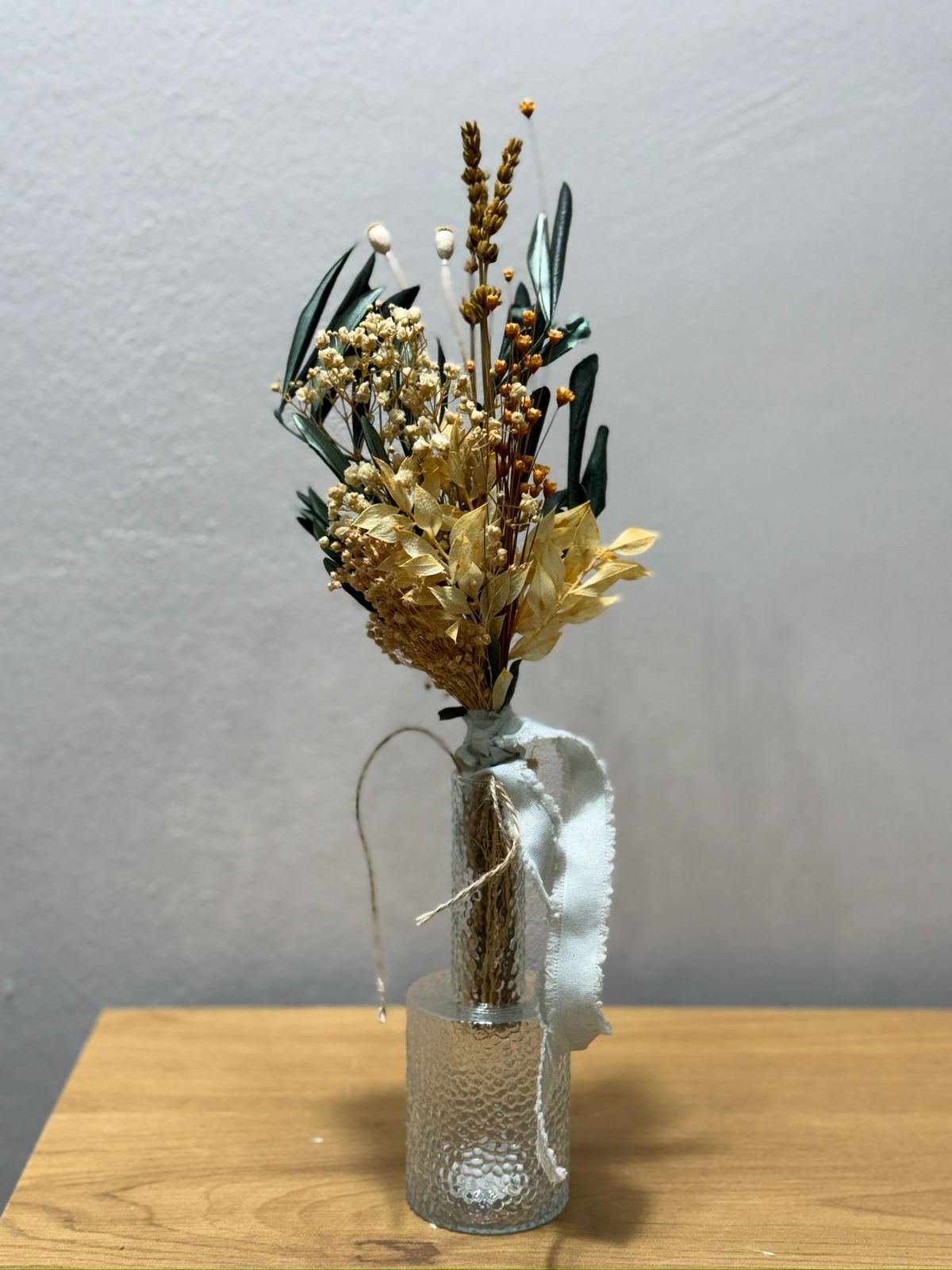 Trockenblumen Mini Strauß Olive Lavendel - Outlet