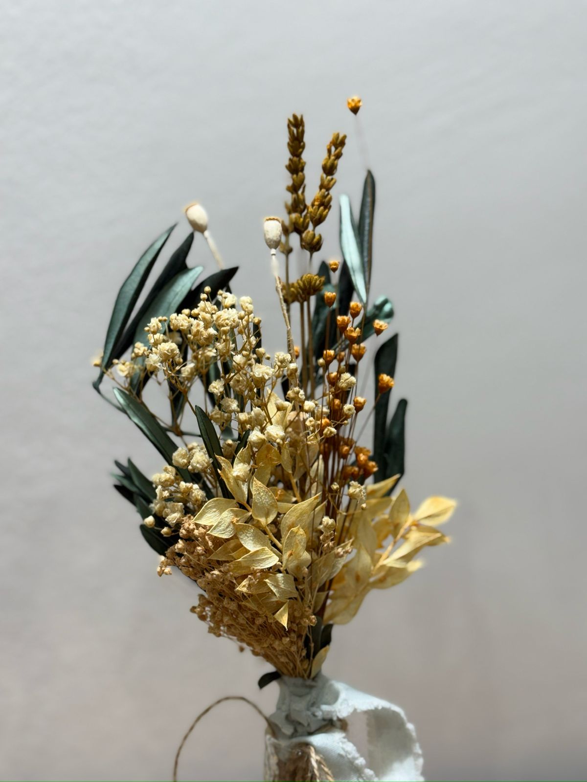 Trockenblumen Mini Strauß Olive Lavendel - Outlet