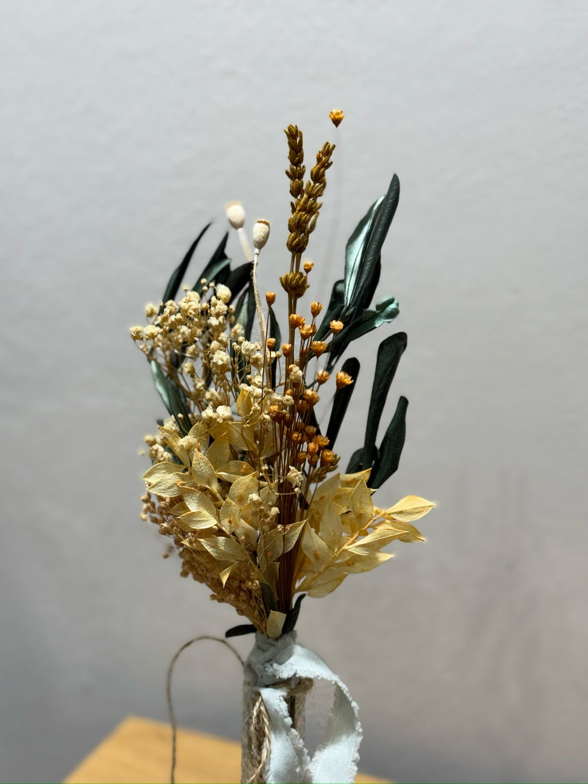 Trockenblumen Mini Strauß Olive Lavendel - Outlet