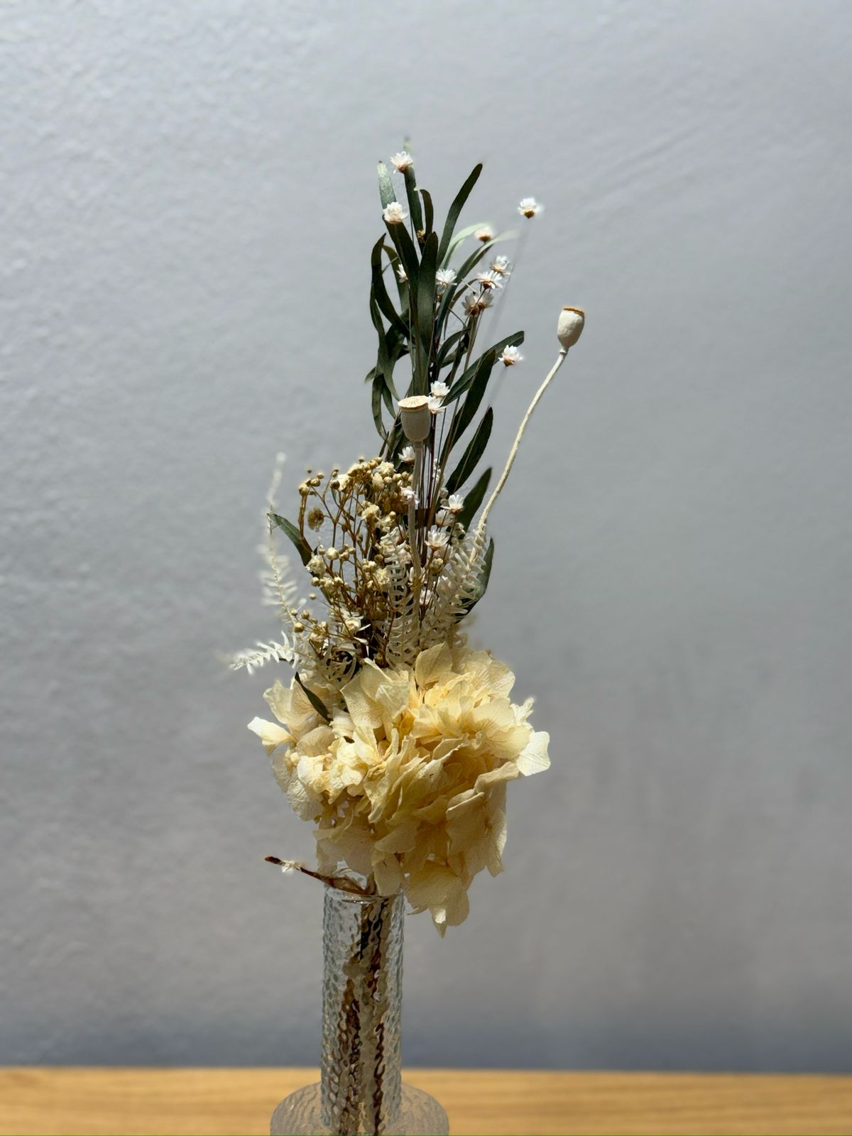 Trockenblumen Mini Strauß Eukalyptus Nicoly Hortensie - Outlet