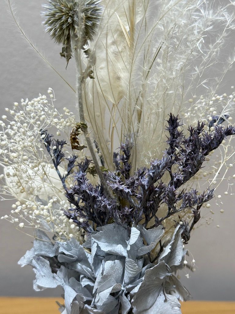 Trockenblumen Mini Strauß Eukalyptus Hortensie blau - Outlet