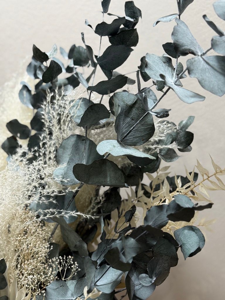 Trockenblumen Strauß Eukalyptus Pampasgras Palmblatt - Outlet