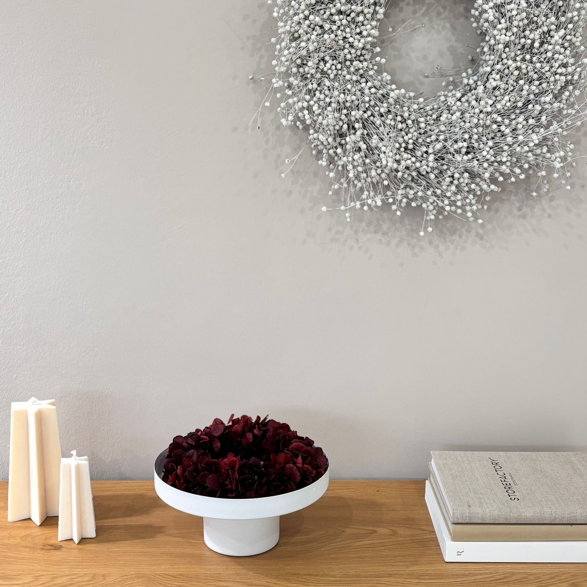 Dried flower wreath hydrangeas small