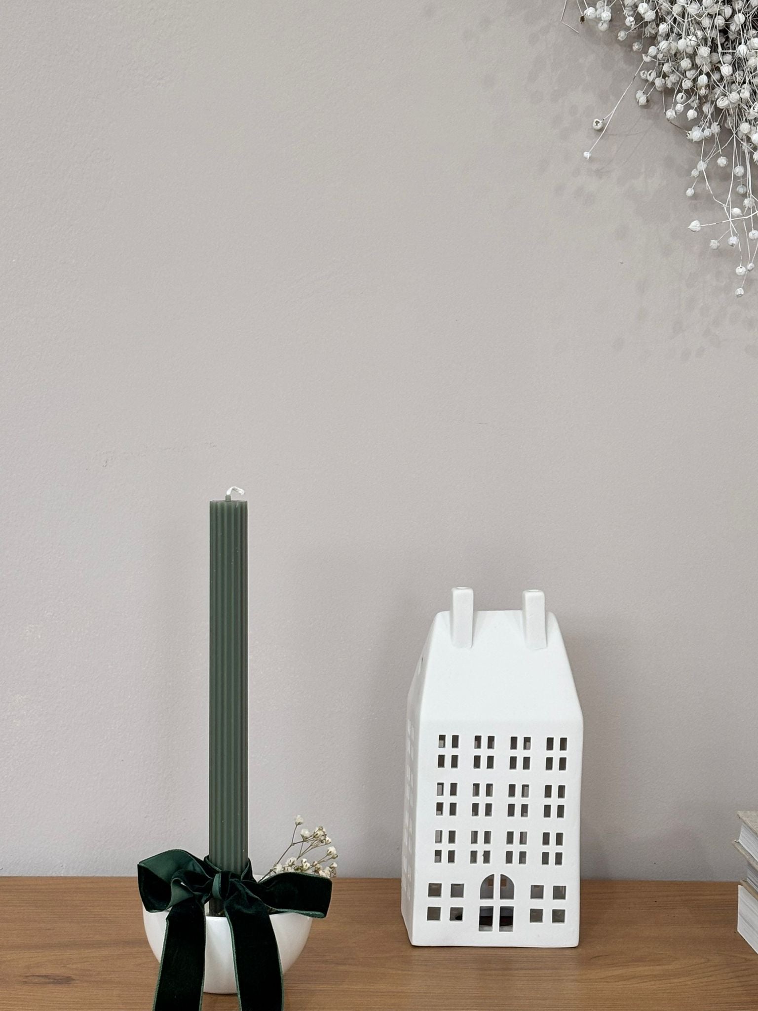 LIDATORP Kerzenschale weiß glossy Mini