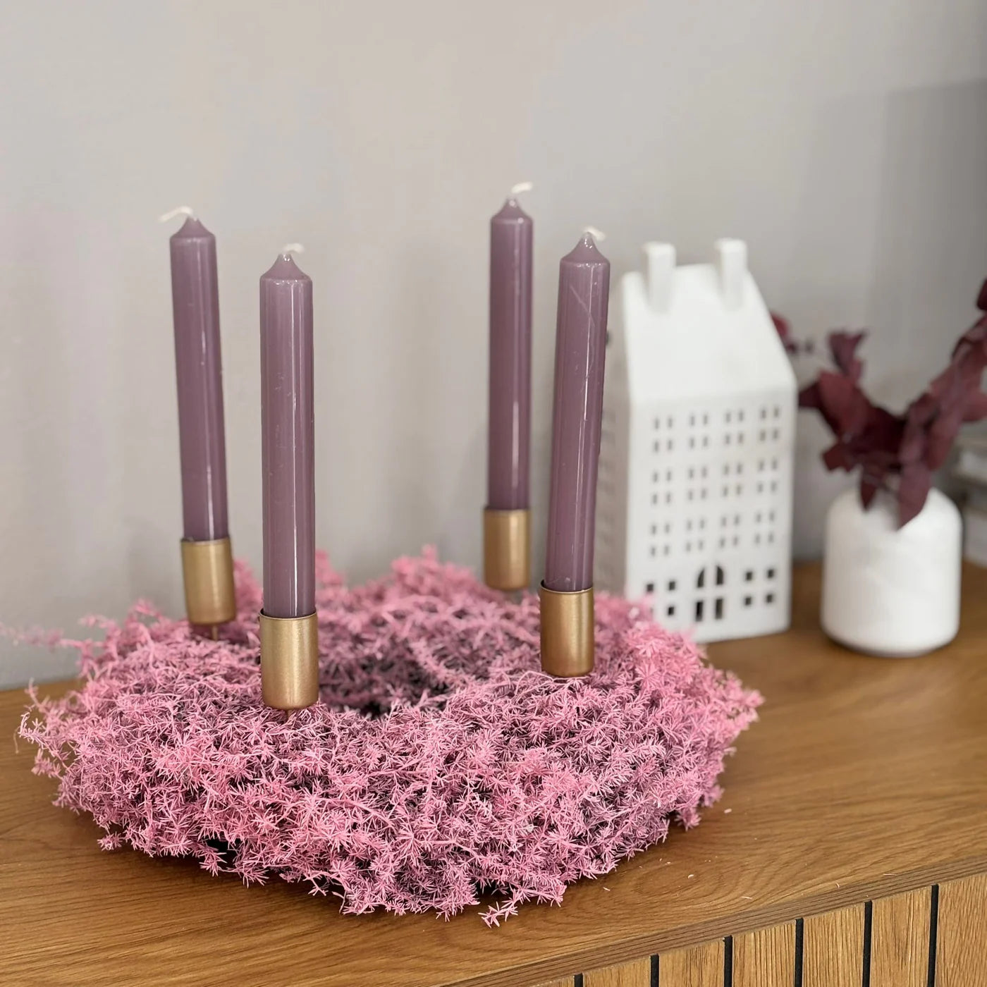 Asparaguskranz in Rosa - Spargelkraut