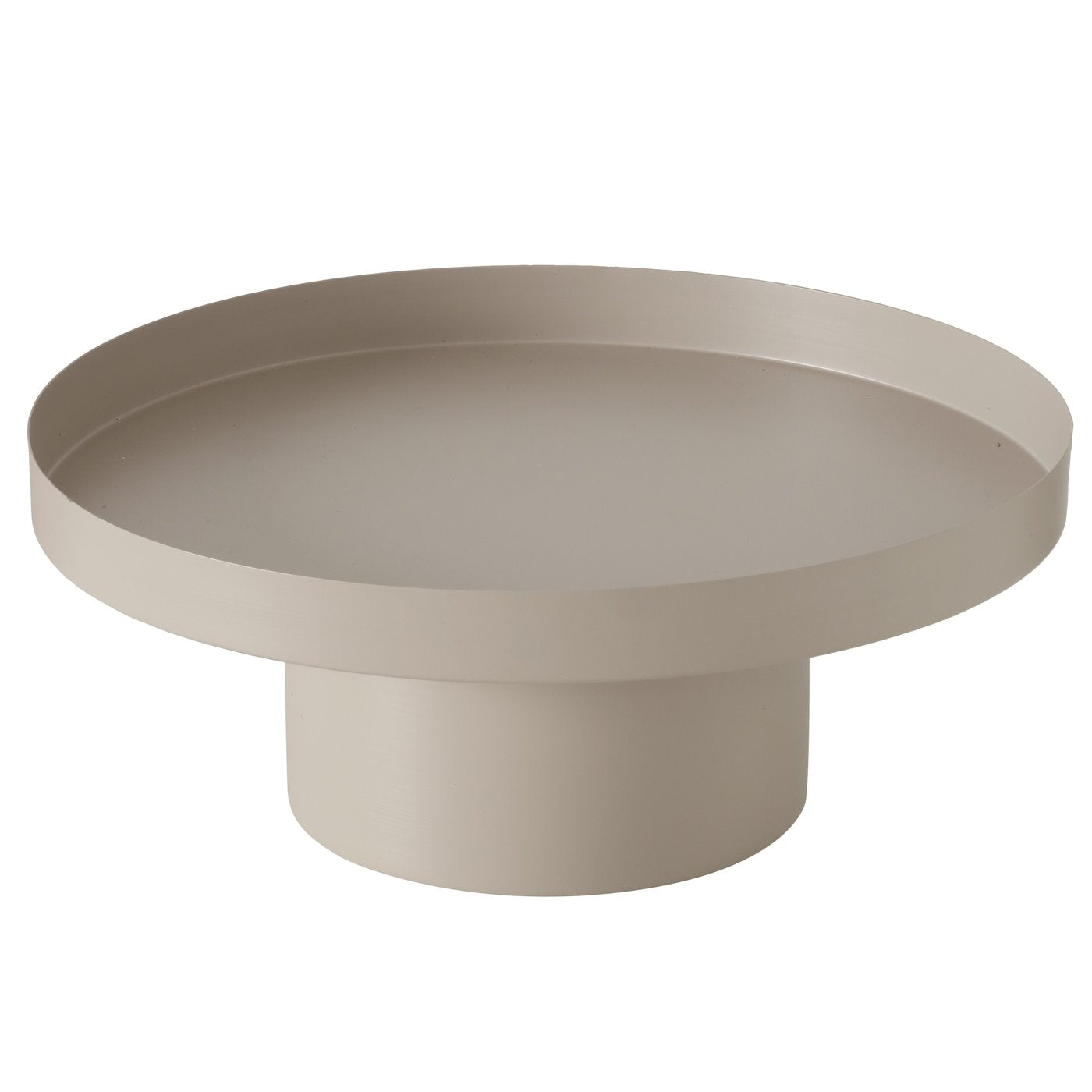 Rundes Metalltablett in Beige und Weiß – Schlichte Eleganz mit mattem Finish - Outlet - Lykke&You GmbH