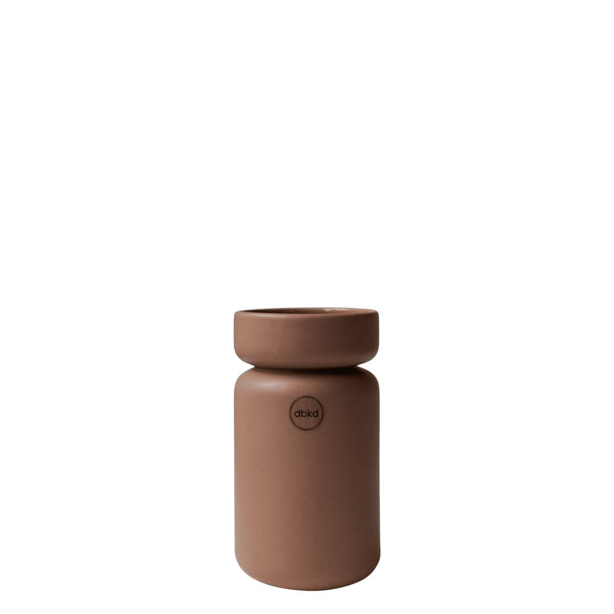 dbkd Neck Vase in Braun mit konservierten Zweigen dekoriert#Farbe_braun