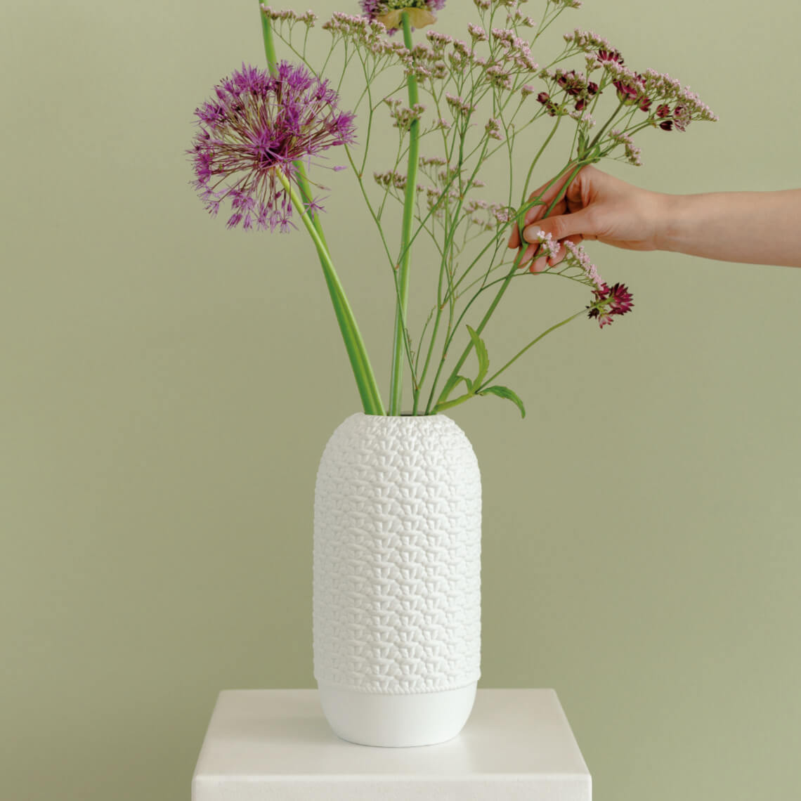 RÄDER Vase „Strick“ – Design mit Reliefstruktur aus Porzellan