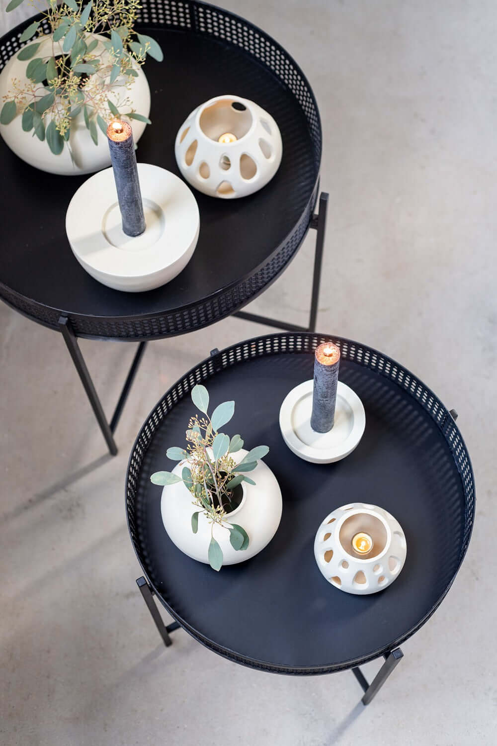 Vase Nieva small - hellgrau / beige - Lykke&You GmbH