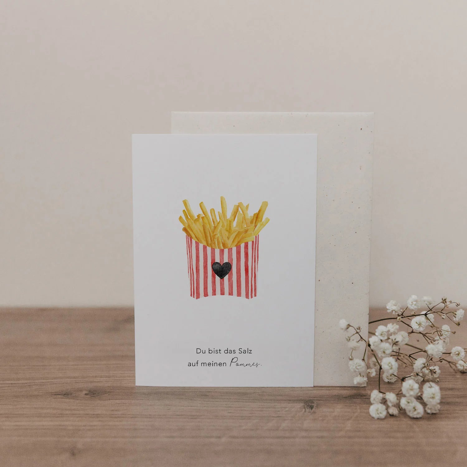 Eulenschnitt Klappkarte - Pommes