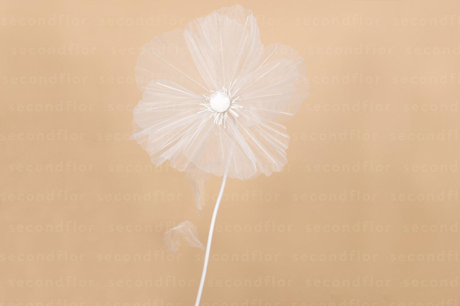 Künstlicher Riesenmohn - weiß