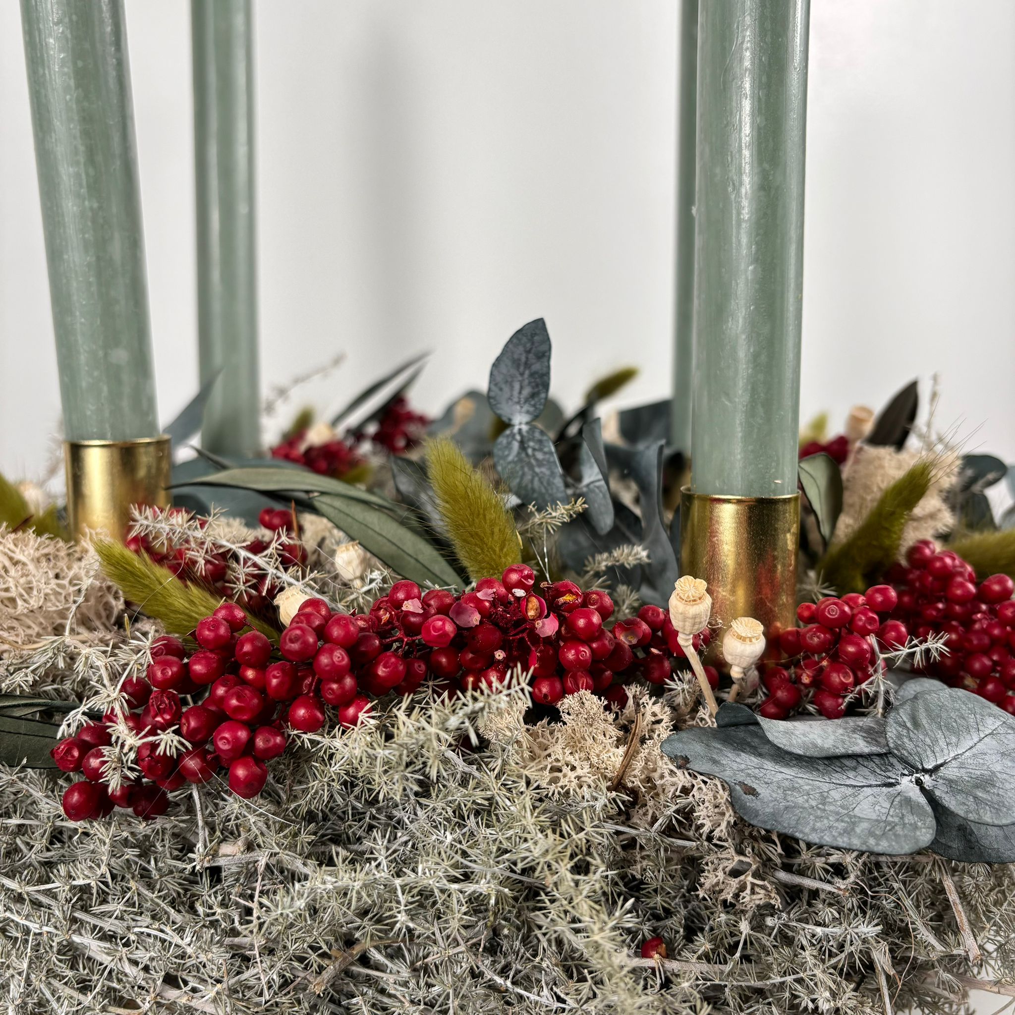 Adventskranz Asparagus grau klassisch - Lykke&You GmbH