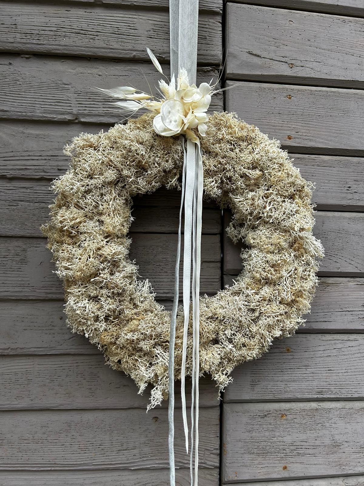 Reindeer-Moos: Isländischer Reindeermooskranz mit Gesteck - Lykke&You GmbH