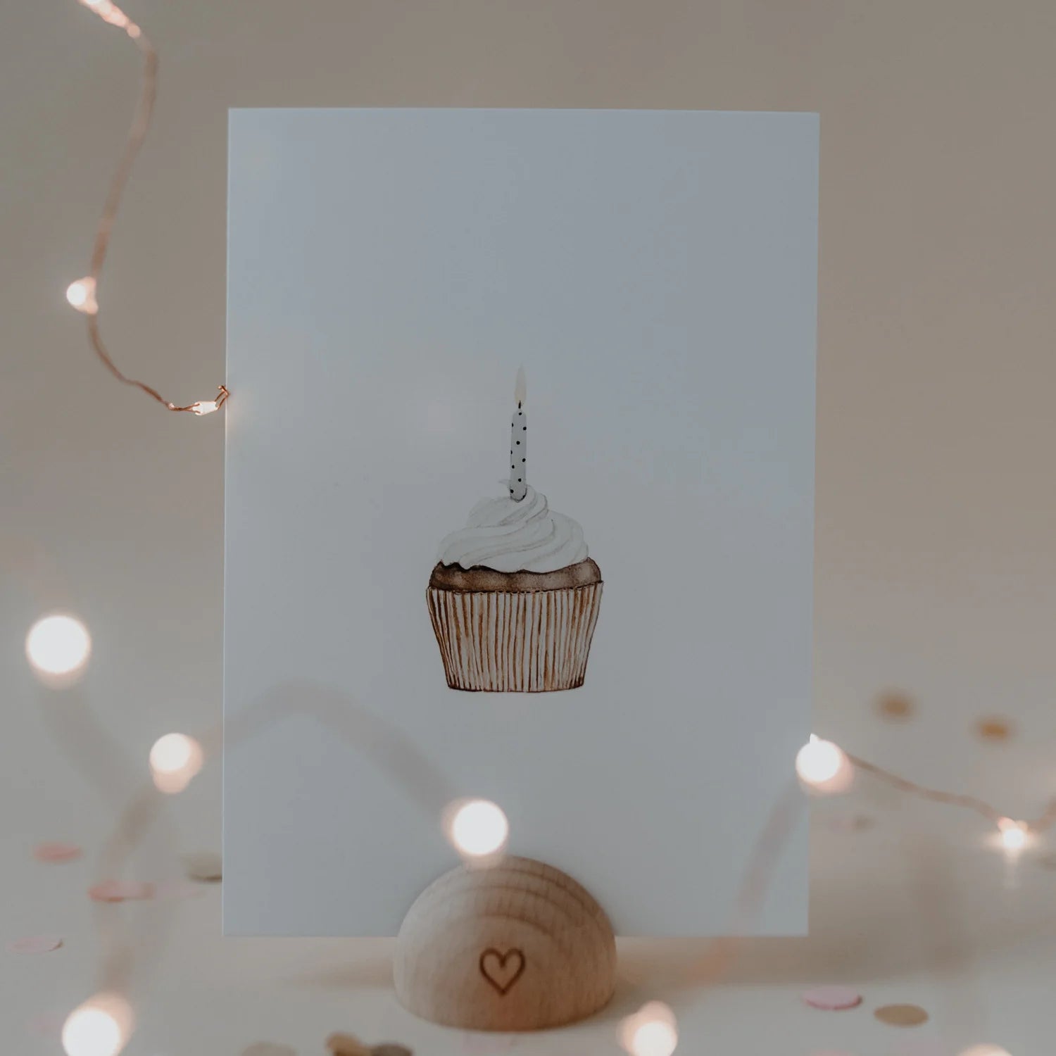 Eulenschnitt Karte - Cupcake