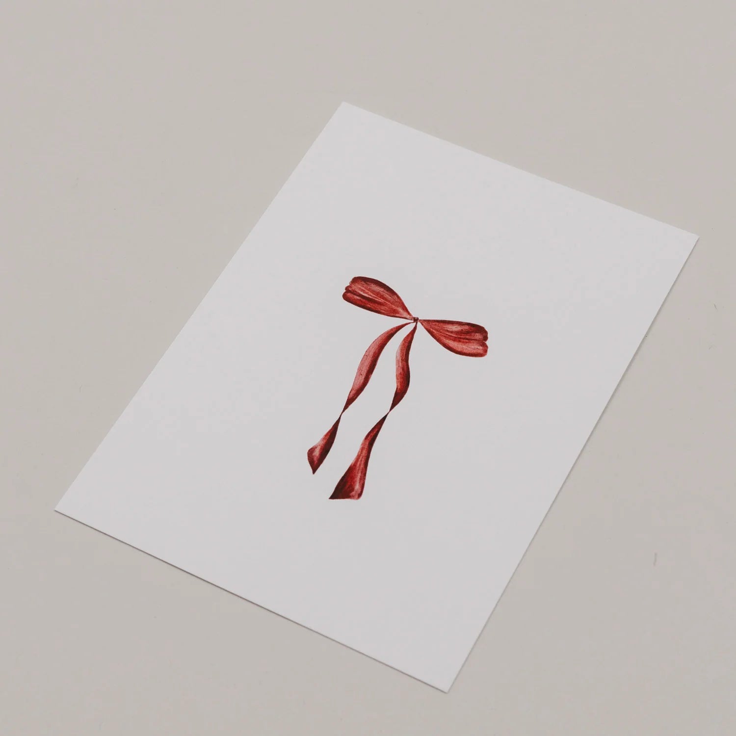 Eulenschnitt Aquarellkarte Bow