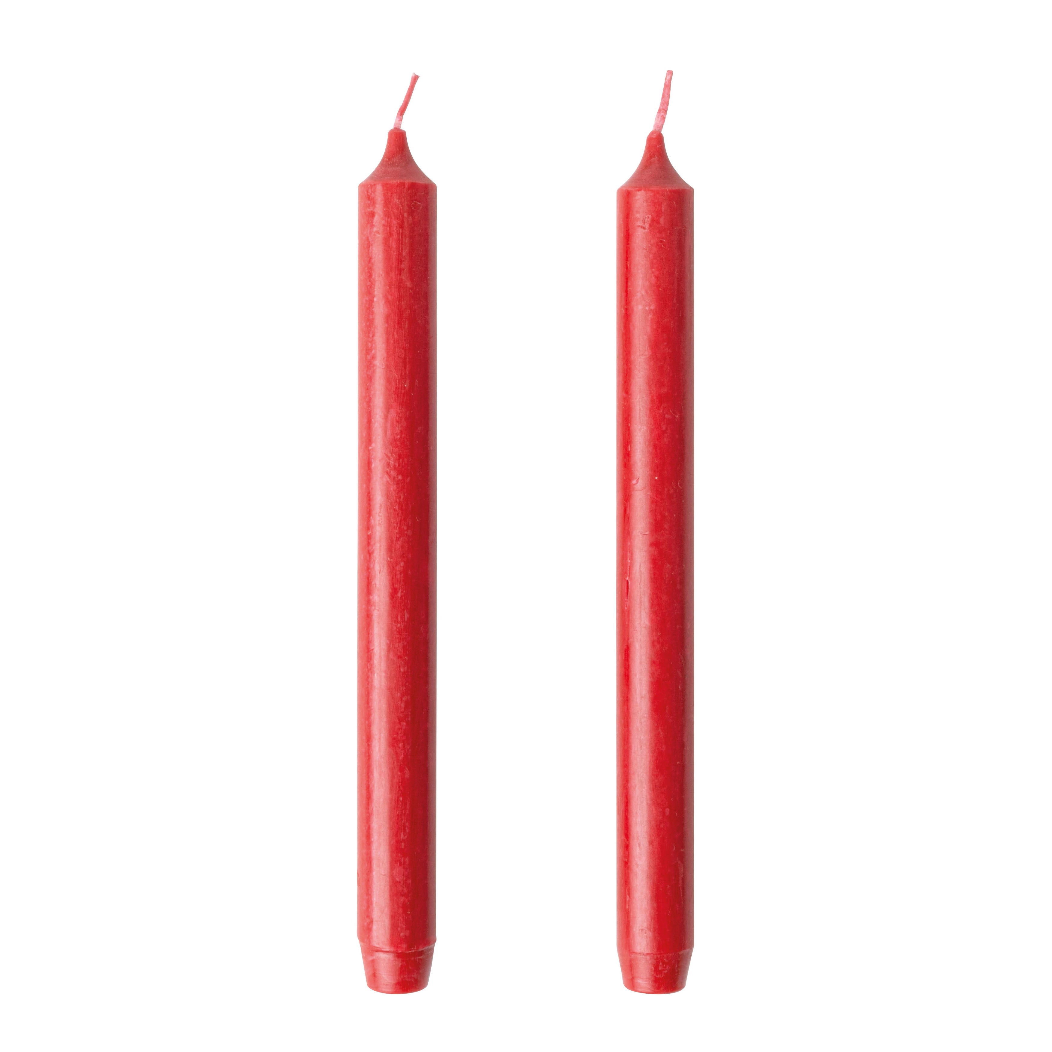 Stabkerzen "Rot" - 2er Set - Lykke&You GmbH