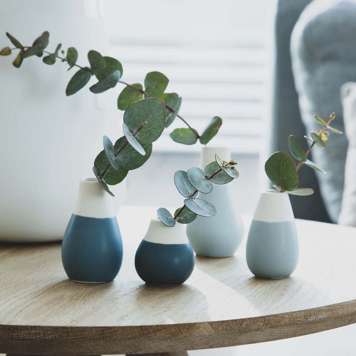 RÄDER Tiny four: Set aus 4 Pastellvasen | blau - Lykke&You GmbH