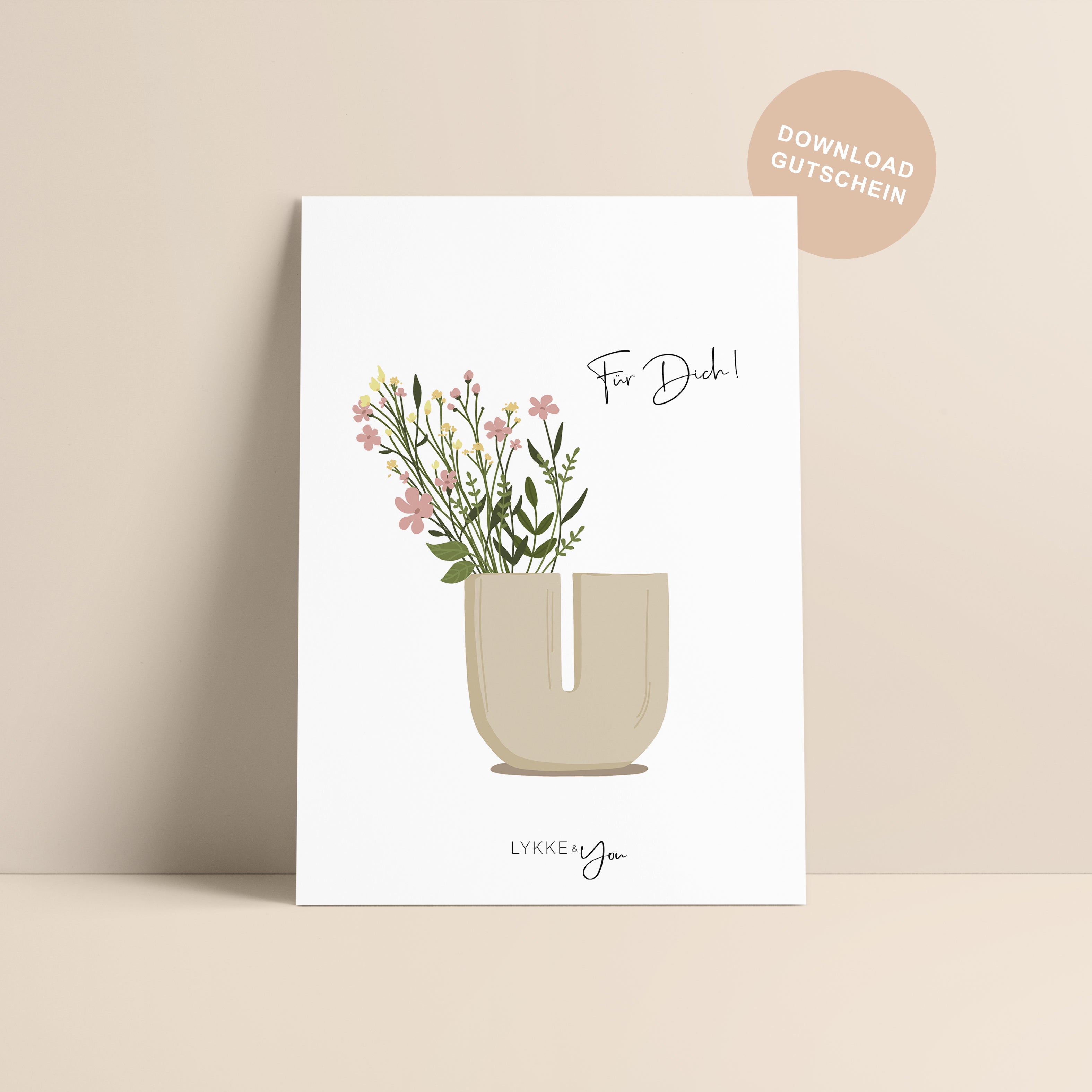 Muttertag Geschenkgutschein zum Download