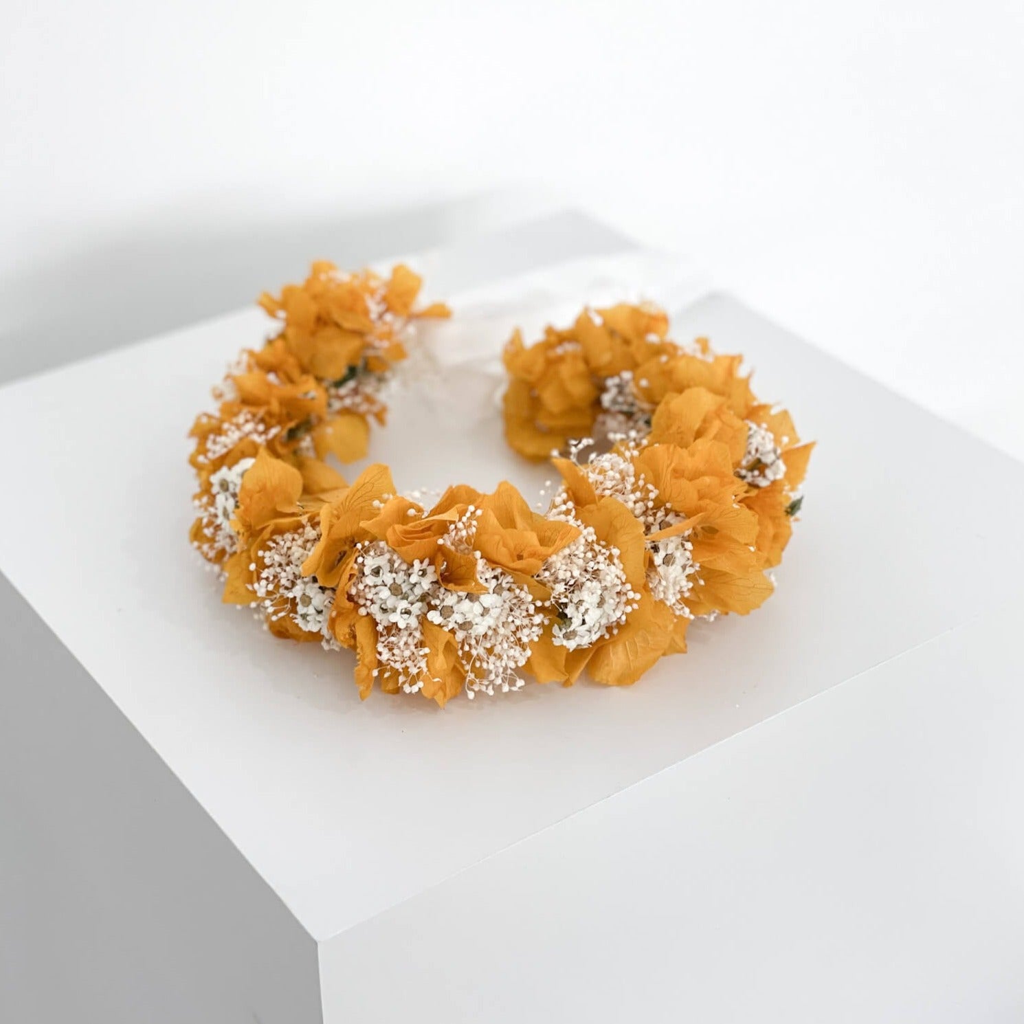 Haarkranz Trockenblumen | weiß und terracotta | Flowercrown Hochzeit - Lykke&You