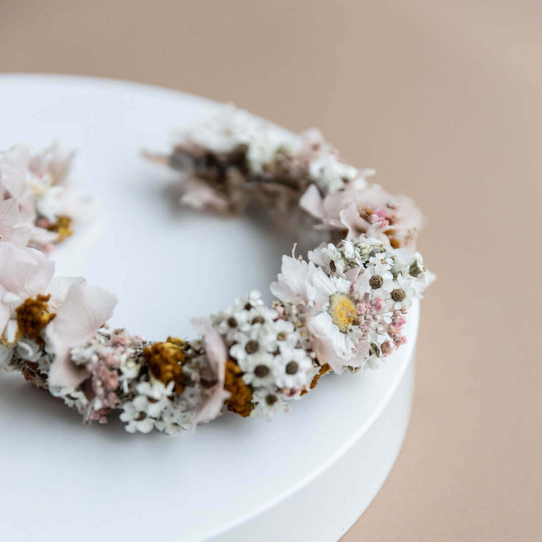 Haarreif Trockenblumen | rosa Frühlingshaft | Flowercrown Hochzeit - Lykke&You