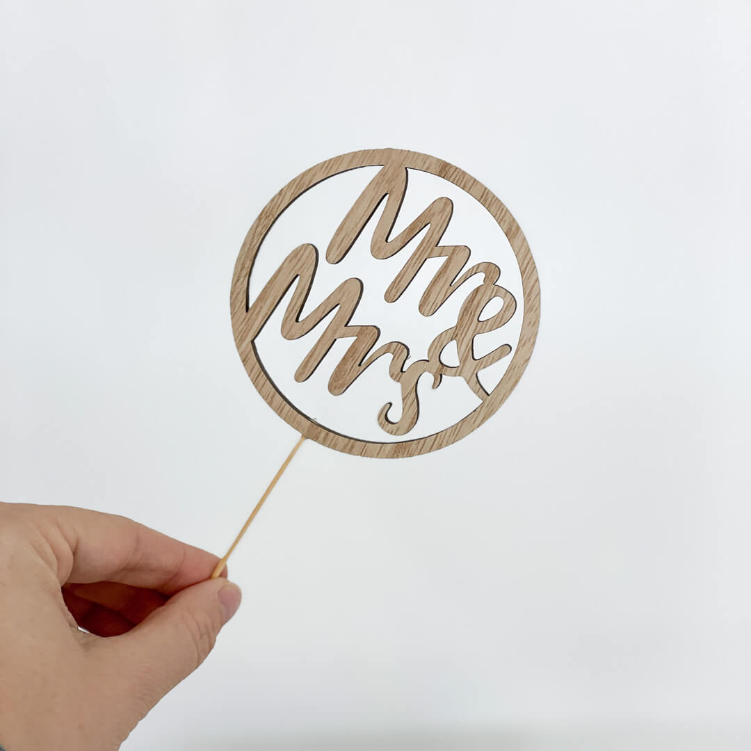 Caketopper Mr&Mrs aus Holz - Lykke&You GmbH