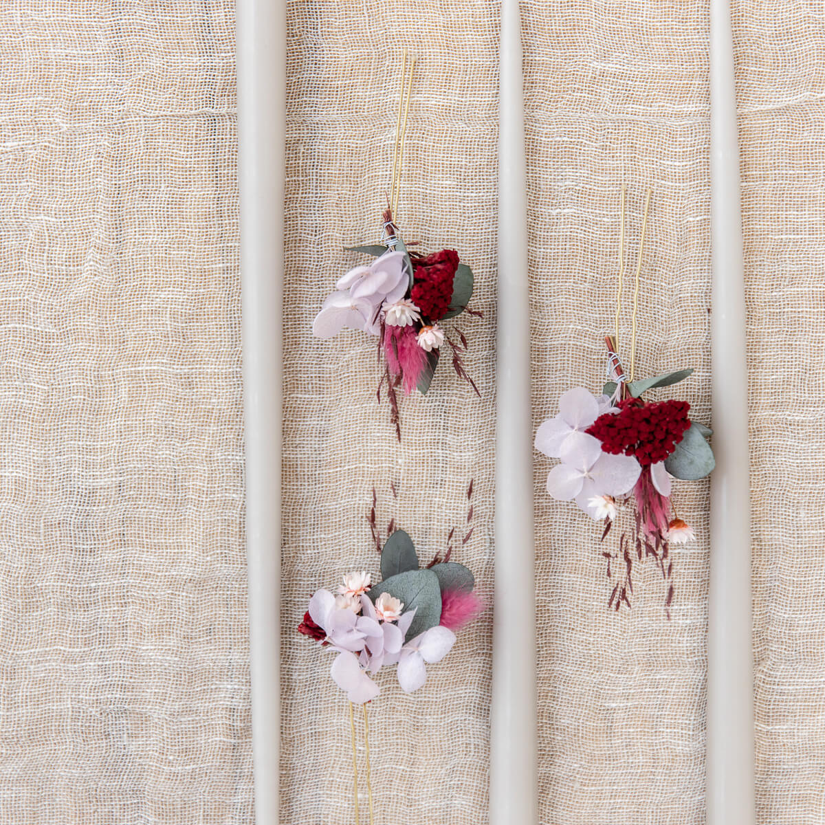 Haarnadel Trockenblumen Berry - Lykke&You GmbH