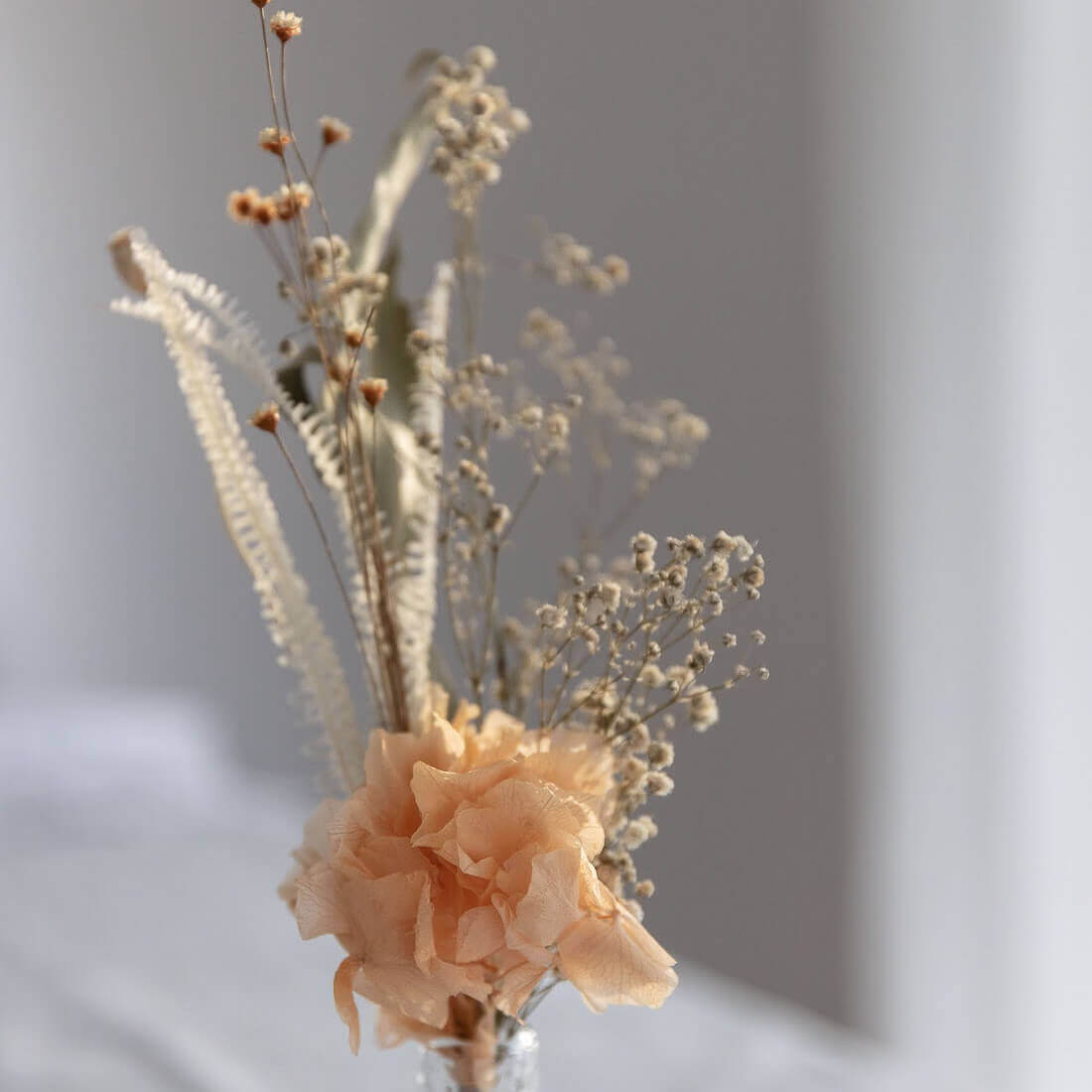 Trockenblumenstrauß Tischdeko apricot - Lykke&You GmbH