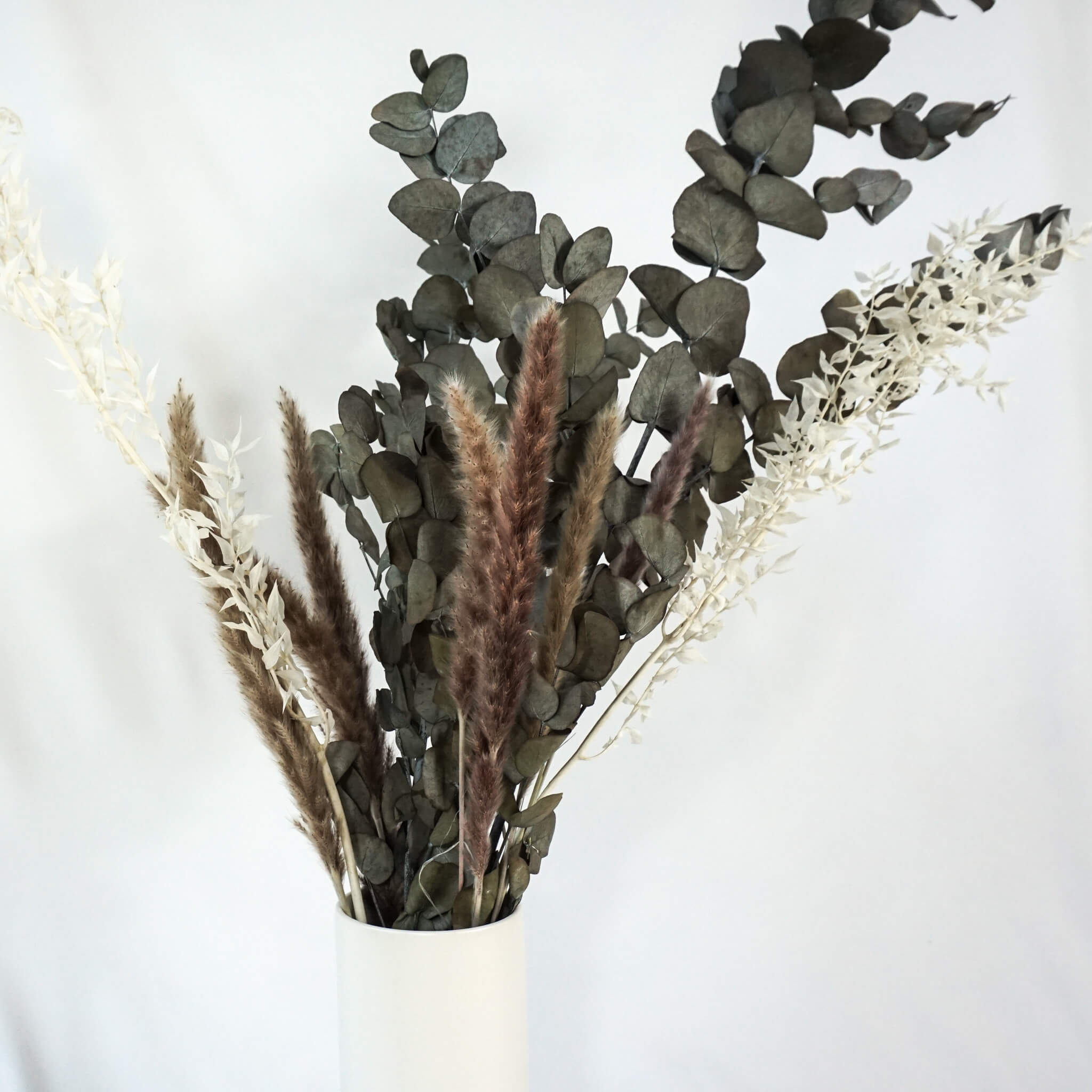 Trockenblumenstrauß I Eukalyptus Pampasgras I braun I 70 cm - Strauß