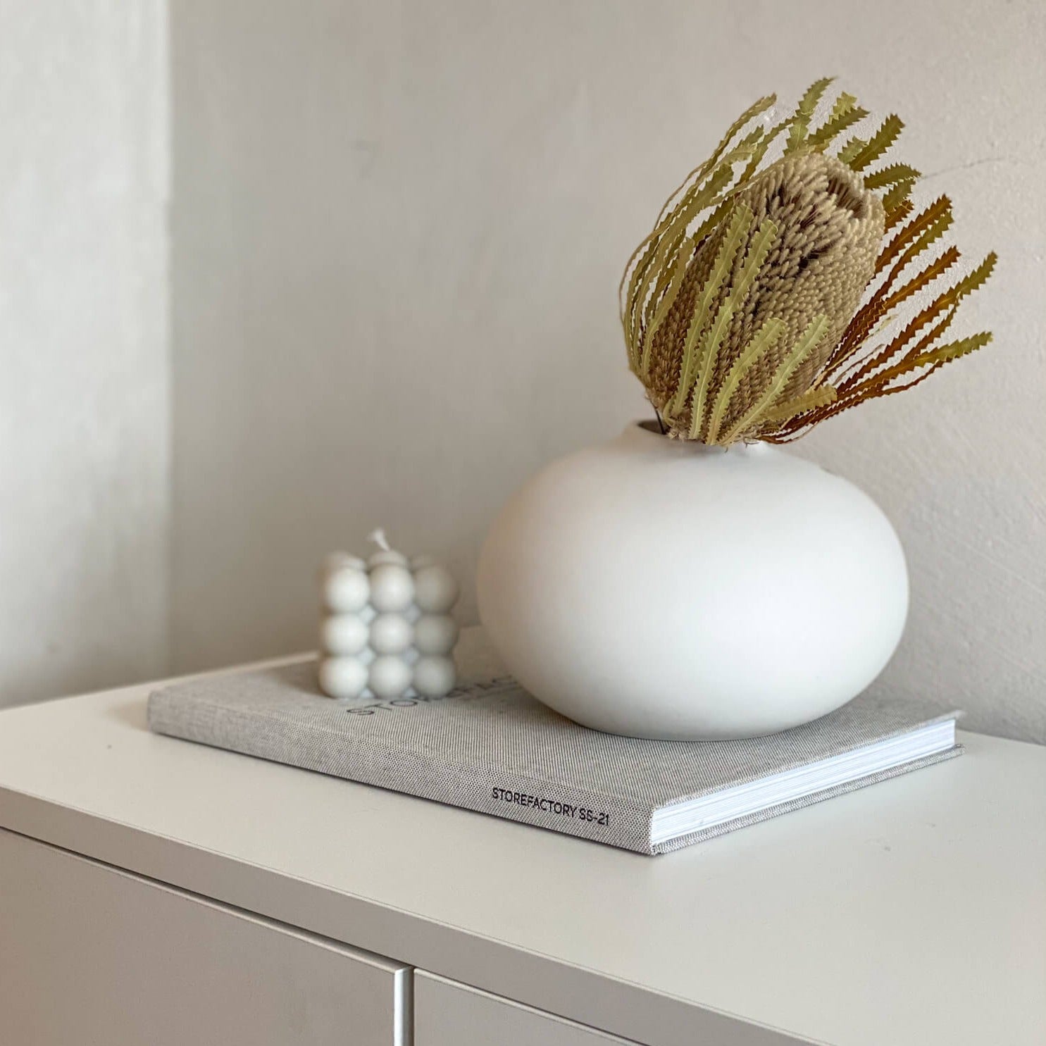Trockenblume Banksia | 30 cm | natur Farbe:  natur
